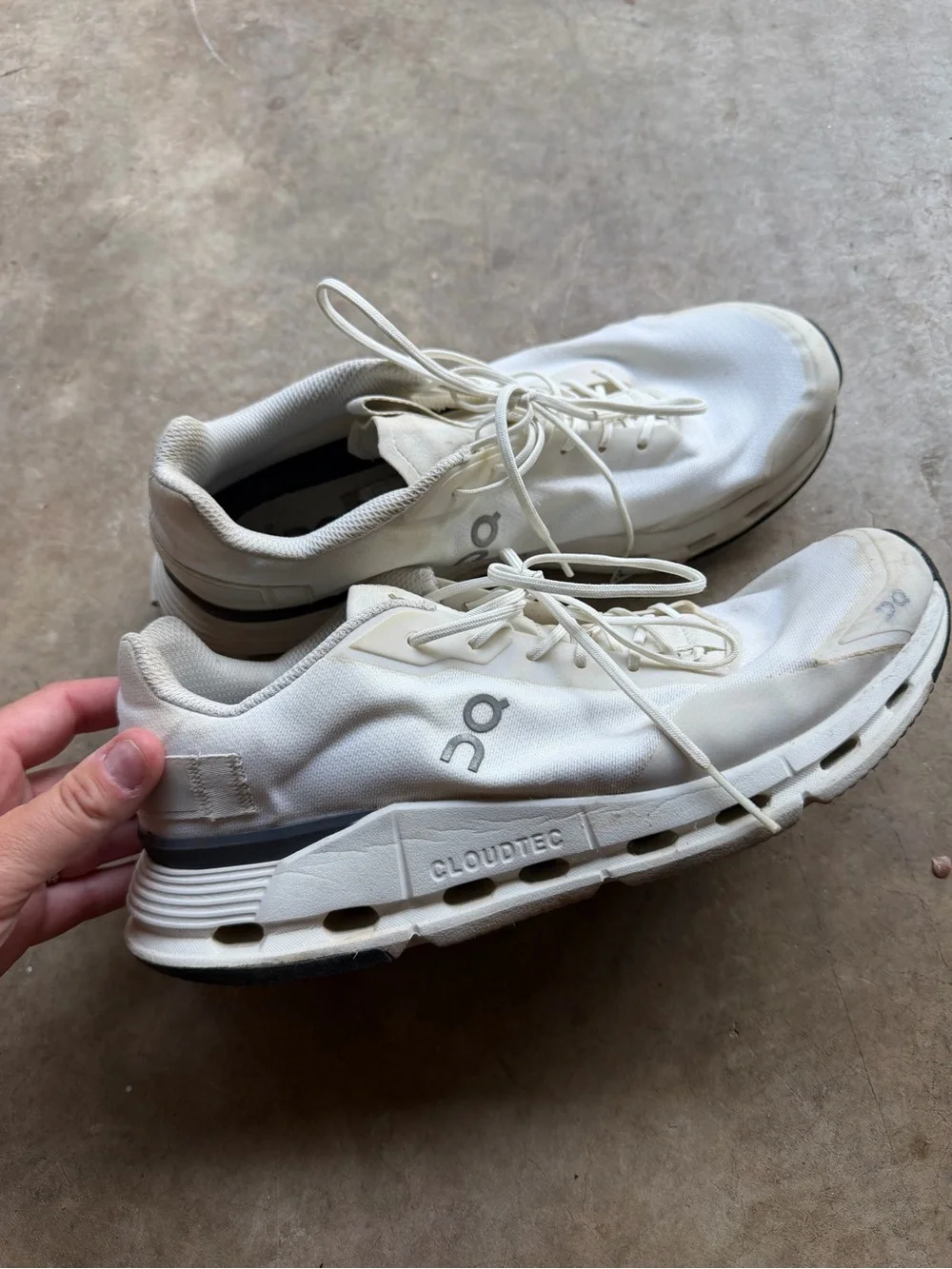 On cloud Nova Running Men's White Athletic Cloudtec Sneakers